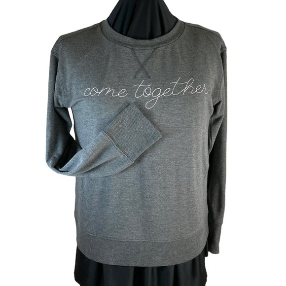 C&C California Come Together Ultra Soft Comfy Gray Sweatshirt Sz M Lightweight - Picture 3 of 15
